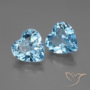 5.15 ct natürliche Himmerlblau Topas-Edelsteine, Herz, VVS
