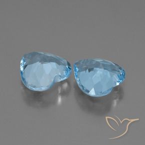 5.15 ct natürliche Himmerlblau Topas-Edelsteine, Herz, VVS