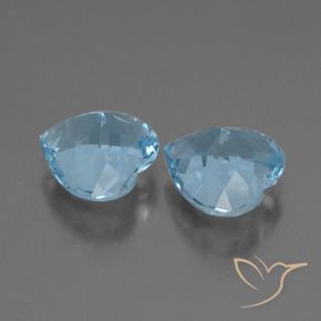 5.94 ct natürliche Swiss Blue Topas-Edelsteine, Herz, VVS