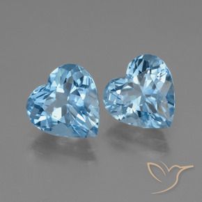 6,15 ct natürliche blauer Topas-Edelsteine, Herzform, VVS