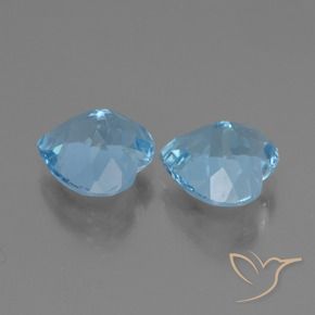 6,15 ct natürliche blauer Topas-Edelsteine, Herzform, VVS