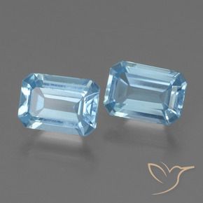2.16 ct natürliche Himmerlblau Topas-Edelsteine, Oktagonschliff, VVS-VS