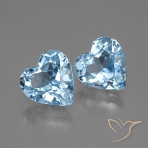 5.60 ct natürliche Himmerlblau Topas-Edelsteine, Herz, VVS