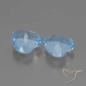 5.60 ct natürliche Himmerlblau Topas-Edelsteine, Herz, VVS