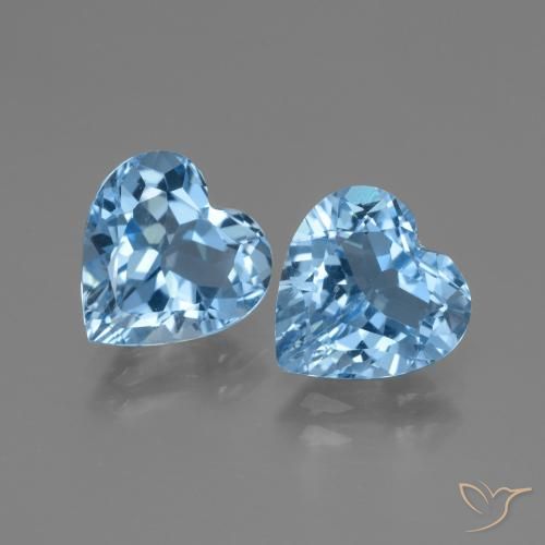 5.37ctw Natürlicher Swiss Blue Topas, Herz, VVS-VS