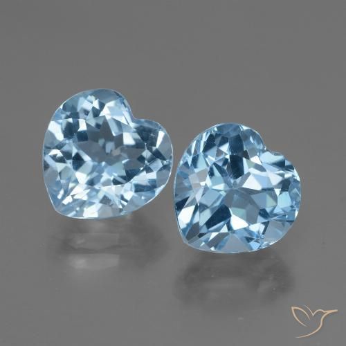 6.84ctw Natürlicher Swiss Blue Topas, Herz, VVS