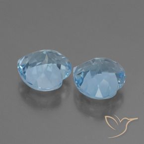 6.84 ct natürliche Swiss Blue Topas-Edelsteine, Herz, VVS