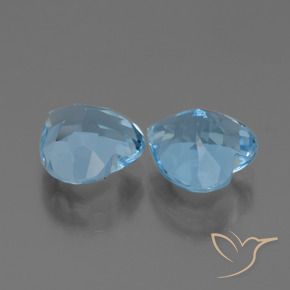 6.45 ct natürliche Swiss Blue Topas-Edelsteine, Herz, VVS