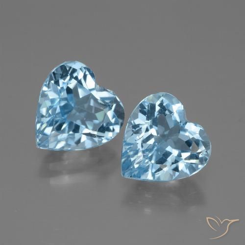 5.78ctw Natürlicher Himmerlblau Topas, Herz, VVS