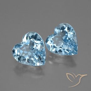 5.78 ct natürliche Himmerlblau Topas-Edelsteine, Herz, VVS