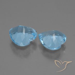 5.78 ct natürliche Himmerlblau Topas-Edelsteine, Herz, VVS