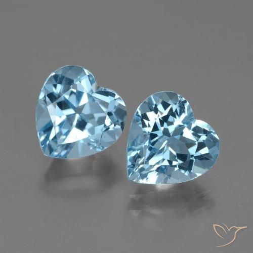 6.06ctw Natürlicher Swiss Blue Topas, Herz, VVS