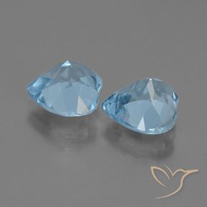 6.06 ct natürliche Swiss Blue Topas-Edelsteine, Herz, VVS
