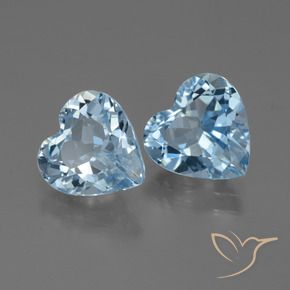 5.63 ct natürliche Himmerlblau Topas-Edelsteine, Herz, VVS