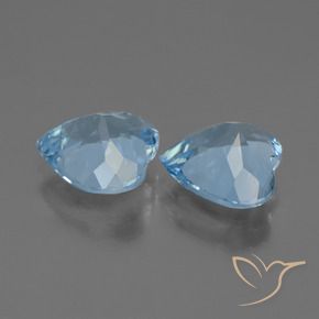 5.63 ct natürliche Himmerlblau Topas-Edelsteine, Herz, VVS
