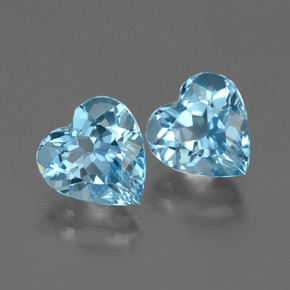 6.19 ct natürliche Swiss Blue Topas-Edelsteine, Herzform, VVS