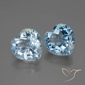 6.19 ct natürliche Swiss Blue Topas-Edelsteine, Herz, VVS