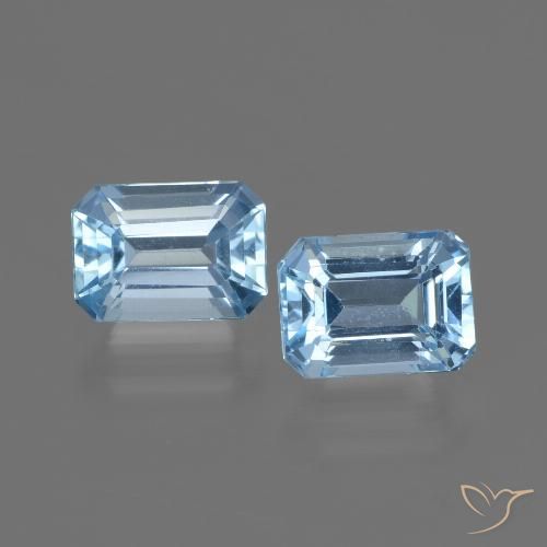 2.79ctw Natürlicher Himmerlblau Topas, Smaragdschliff, VVS-VS