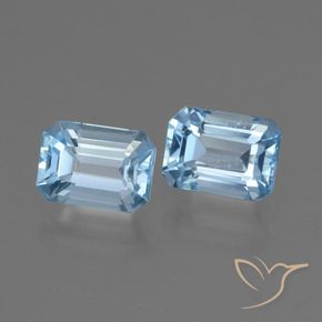 2.79 ct natürliche Himmerlblau Topas-Edelsteine, Oktagonschliff, VVS-VS