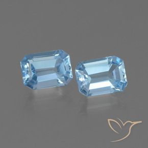 2.32 ct natürliche Swiss Blue Topas-Edelsteine, Oktagonschliff, VVS-VS