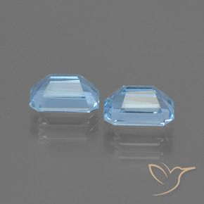 2.32 ct natürliche Swiss Blue Topas-Edelsteine, Oktagonschliff, VVS-VS