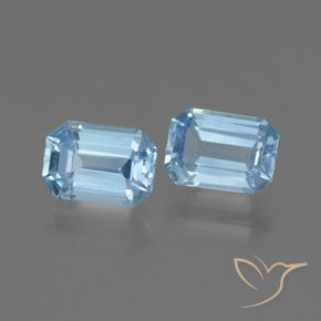 2.20 ct natürliche Swiss Blue Topas-Edelsteine, Oktagonschliff, VVS-VS