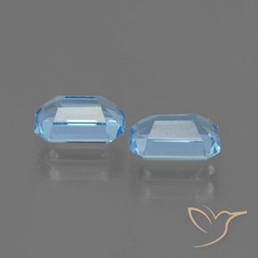 2.20 ct natürliche Swiss Blue Topas-Edelsteine, Oktagonschliff, VVS-VS
