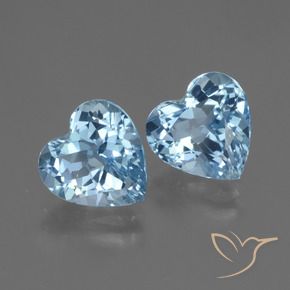 6.13 ct natürliche Swiss Blue Topas-Edelsteine, Herz, VVS