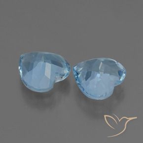 6.13 ct natürliche Swiss Blue Topas-Edelsteine, Herz, VVS