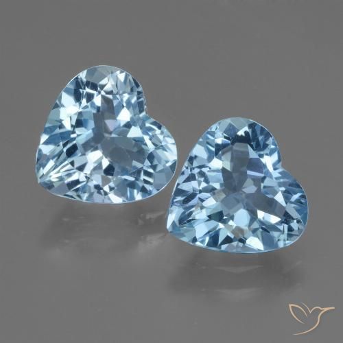 5.51ctw Natürlicher Swiss Blue Topas, Herz, VVS