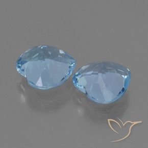 5.51 ct natürliche Swiss Blue Topas-Edelsteine, Herz, VVS