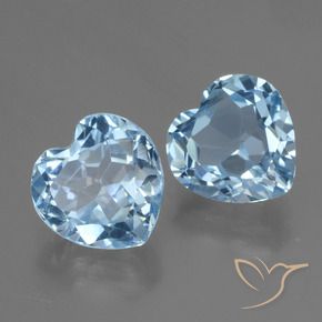 6.21 ct natürliche Himmerlblau Topas-Edelsteine, Herz, VVS