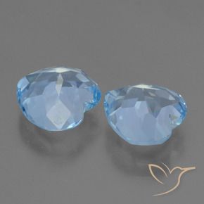6.21 ct natürliche Himmerlblau Topas-Edelsteine, Herz, VVS