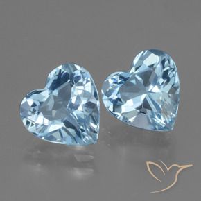 5.64 ct natürliche Swiss Blue Topas-Edelsteine, Herz, VVS