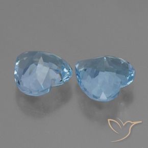 5.64 ct natürliche Swiss Blue Topas-Edelsteine, Herz, VVS