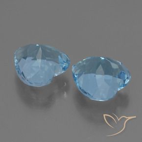6.07 ct natürliche Swiss Blue Topas-Edelsteine, Herz, VVS