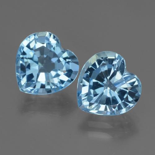 6,10 ct natürliche blauer Topas-Edelsteine, Herzform, VVS