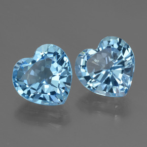 6,10 ct natürliche blauer Topas-Edelsteine, Herzform, VVS