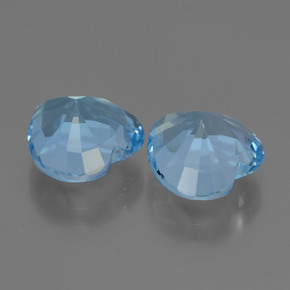 6,10 ct natürliche blauer Topas-Edelsteine, Herzform, VVS