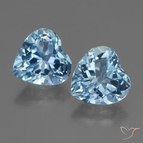 5.84ctw Natürlicher Swiss Blue Topas, Herz, VVS