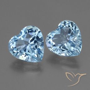 5.84 ct natürliche Swiss Blue Topas-Edelsteine, Herz, VVS