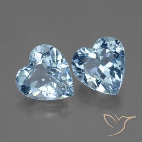 5.06 ct natürliche Himmerlblau Topas-Edelsteine, Herz, VS