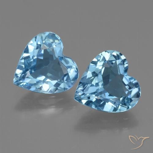 5.38ctw Natürlicher Swiss Blue Topas, Herz, VVS