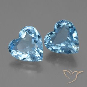 5.38 ct natürliche Swiss Blue Topas-Edelsteine, Herz, VVS