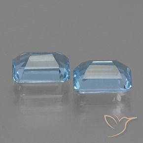 2.60 ct natürliche Swiss Blue Topas-Edelsteine, Oktagonschliff, VVS-VS