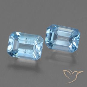 2.38 ct natürliche Swiss Blue Topas-Edelsteine, Oktagonschliff, VS