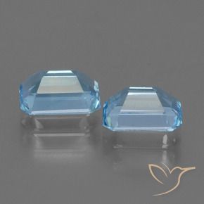 2.38 ct natürliche Swiss Blue Topas-Edelsteine, Oktagonschliff, VS
