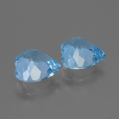 5,98 ct natürliche blauer Topas-Edelsteine, Herzform, VVS