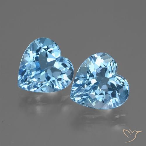 5.75ctw Natürlicher Swiss Blue Topas, Herz, VVS