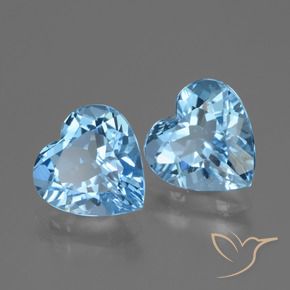 5.75 ct natürliche Swiss Blue Topas-Edelsteine, Herz, VVS